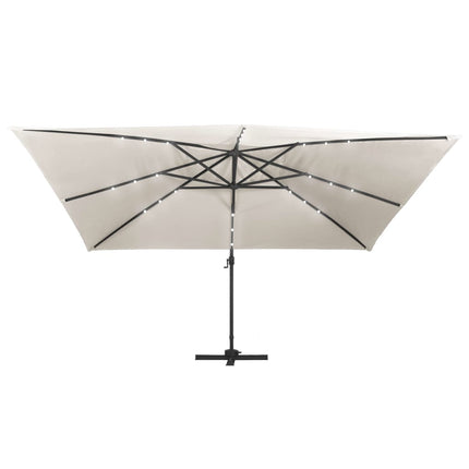 Zweefparasol Met Led En Aluminium Paal 400X300 Cm Kleurig