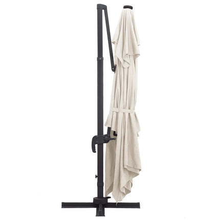 Zweefparasol Met Led En Aluminium Paal 400X300 Cm Kleurig