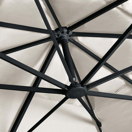 Zweefparasol Met Led En Aluminium Paal 400X300 Cm Kleurig