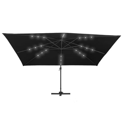 Zweefparasol Met Led-Verlichting En Paal 400X300 Cm