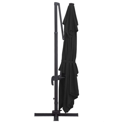 Zweefparasol Met Led-Verlichting En Paal 400X300 Cm