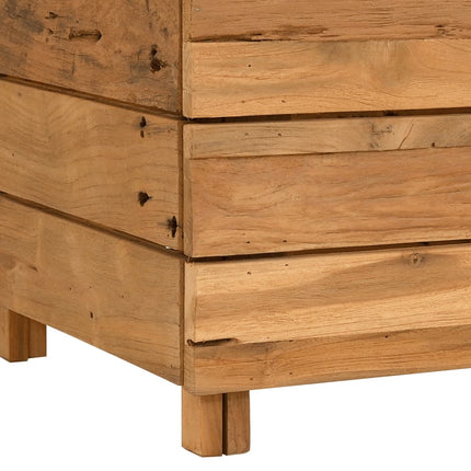 Plantenbak Verhoogd Gerecycled Teakhout En Staal