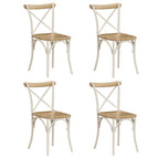 4 / massief mangohout (wit frame)