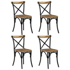 4 / massief mangohout (zwart frame)