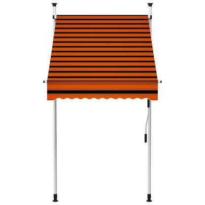 Luifel Handmatig Uittrekbaar Oranje En Bruin