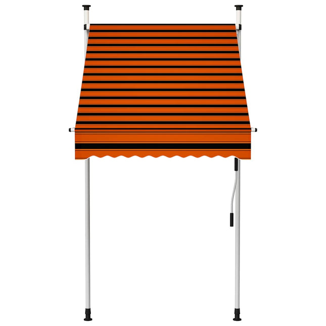 Luifel Handmatig Uittrekbaar Oranje En Bruin