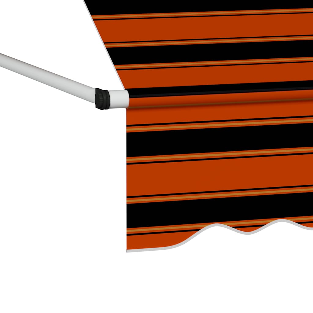 Luifel Handmatig Uittrekbaar Oranje En Bruin