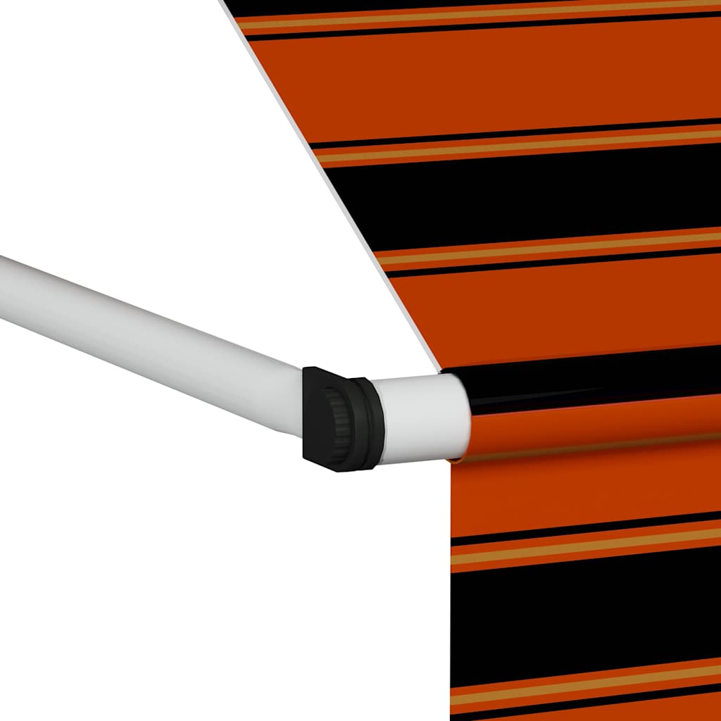 Luifel Handmatig Uittrekbaar Oranje En Bruin