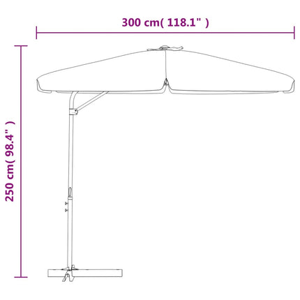 Parasol Met Stalen Paal 300 Cm