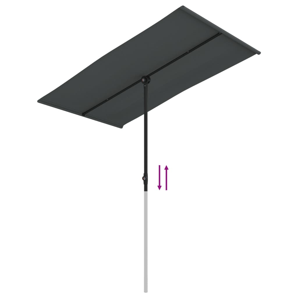 Parasol Met Aluminium Paal Kleurig