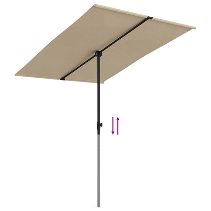 Parasol Met Aluminium Paal 2X1,5 M