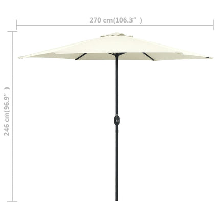 Parasol Met Aluminium Paal 270X246 Cm