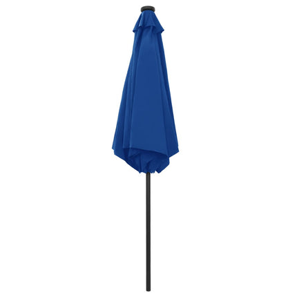 Parasol Met Led-Verlichting En Aluminium Paal 270 Cm Azuur