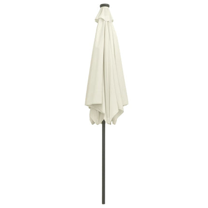 Parasol Met Led-Verlichting En Aluminium Paal 300 Cm Zand