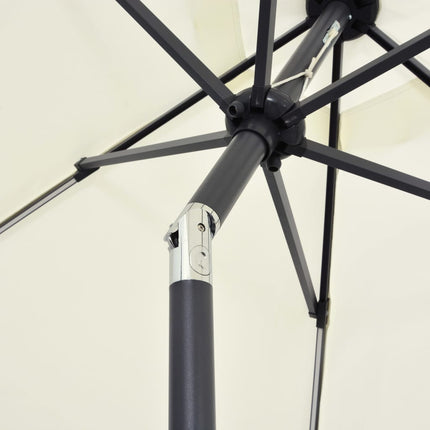 Parasol Met Led-Verlichting En Aluminium Paal 300 Cm Zand