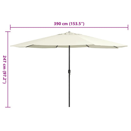 Parasol Met Metalen Paal 390 Cm