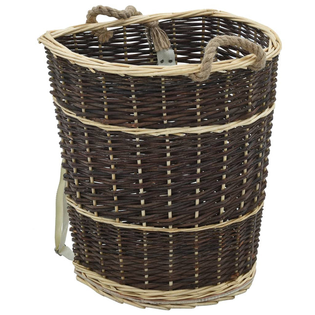 Houtmand Met Draagriemen 44,5X37X50 Cm Natuurlijk Wilgenhout