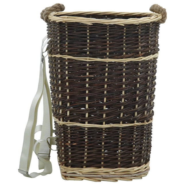 Houtmand Met Draagriemen 44,5X37X50 Cm Natuurlijk Wilgenhout