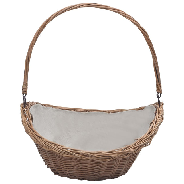 Houtmand Met Handvat 57X46,5X52 Cm Wilgenhout Bruin