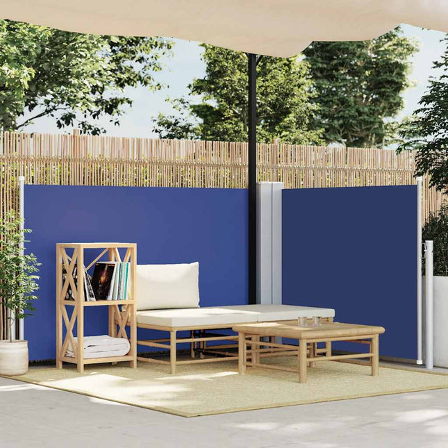 Windscherm Uittrekbaar 100X600 Cm Blauw