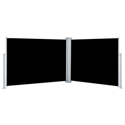 Windscherm Uittrekbaar 100X1000 Cm Zwart Wit