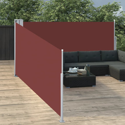 Windscherm Uittrekbaar 100X1000 Cm Bruin Zwart
