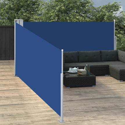 Windscherm Uittrekbaar 100X1000 Cm Blauw