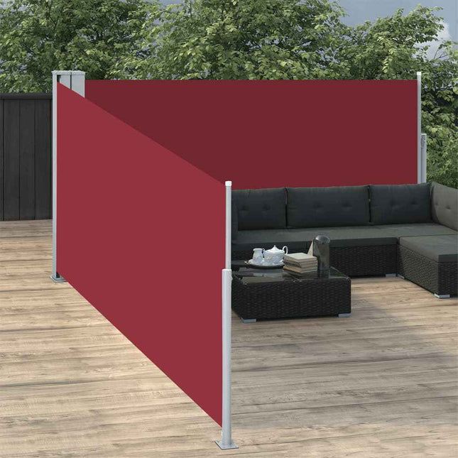 Windscherm Uittrekbaar 100X1000 Cm Rood Rood