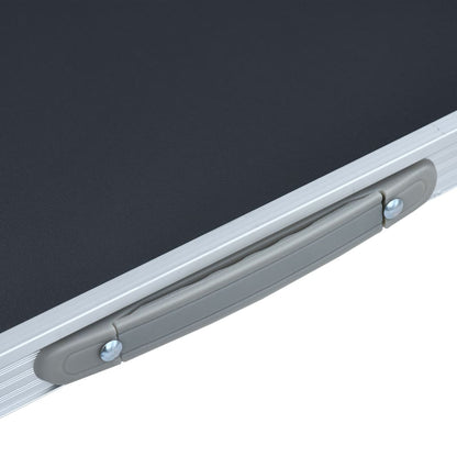 Campingtafel inklapbaar met metalen frame 80x60 cm grijs