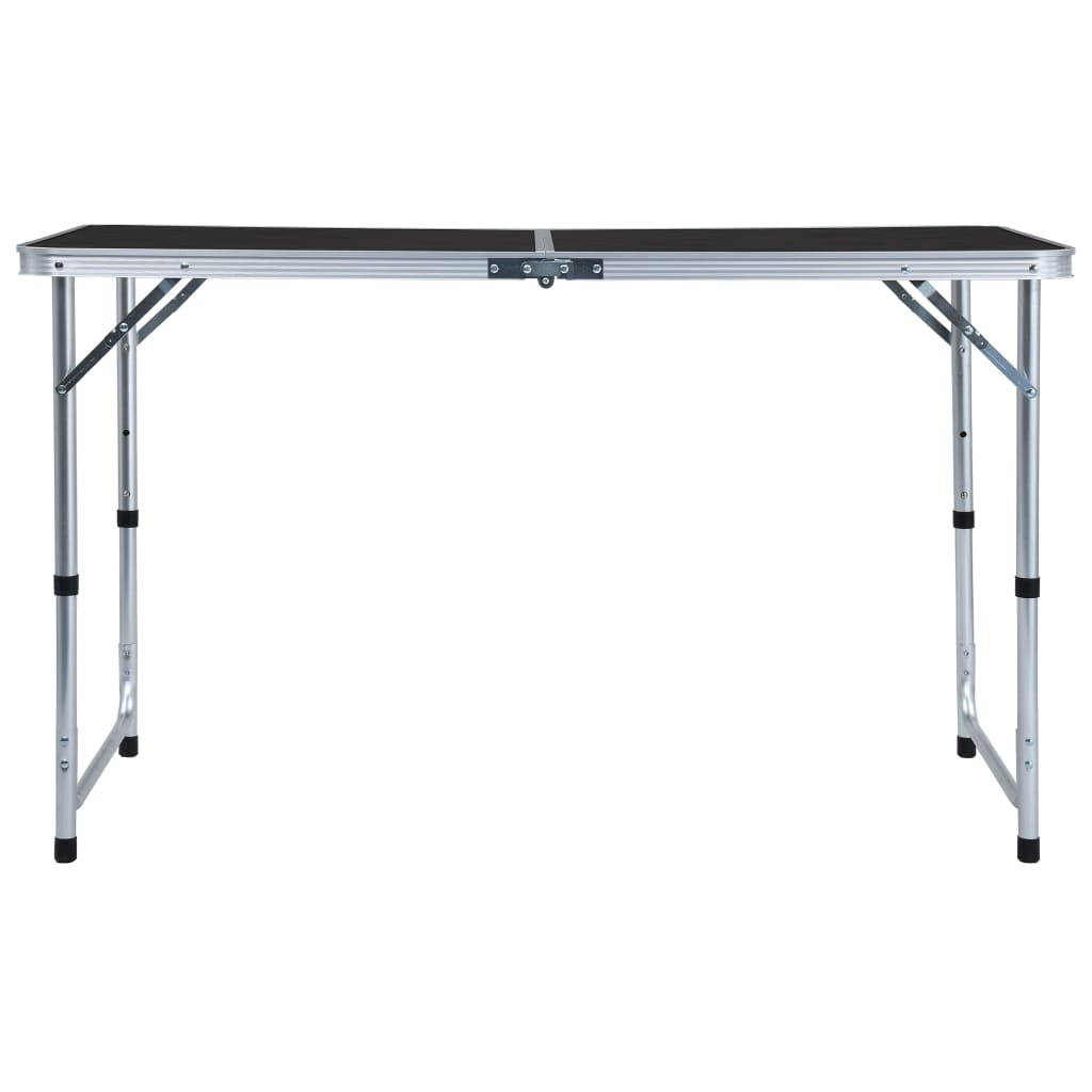 Inklapbare campingtafel 120x60 cm aluminium; grijs
