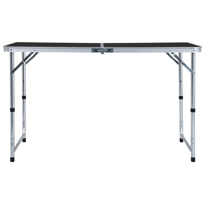 Inklapbare campingtafel 120x60 cm aluminium; grijs