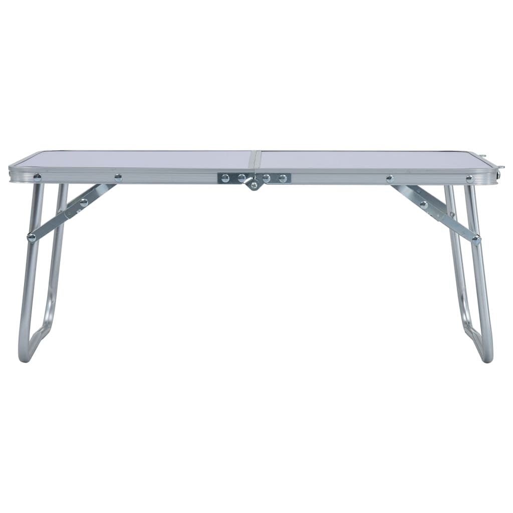 Campingtafel inklapbaar 60x40 cm aluminium wit
