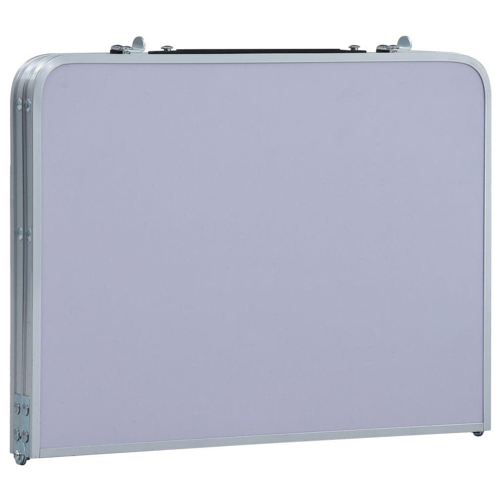 Campingtafel inklapbaar 60x40 cm aluminium wit