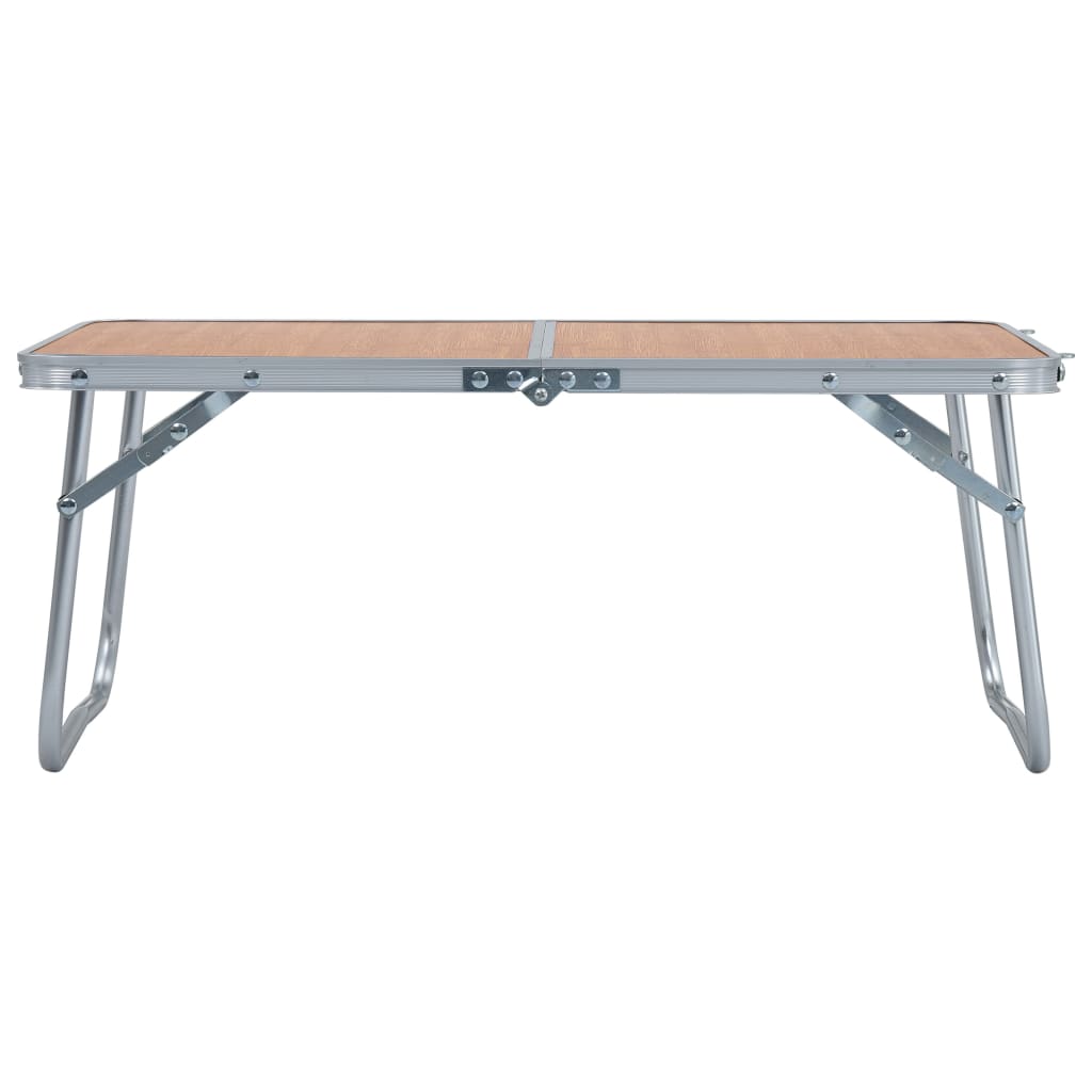 Campingtafel inklapbaar 60x40 cm aluminium bruin