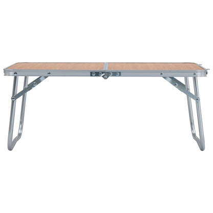 Campingtafel inklapbaar 60x40 cm aluminium bruin