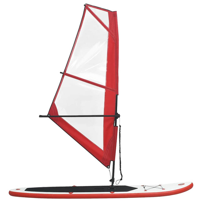 Stand-Up Paddleboard Opblaasbaar Met Zeilset En Wit