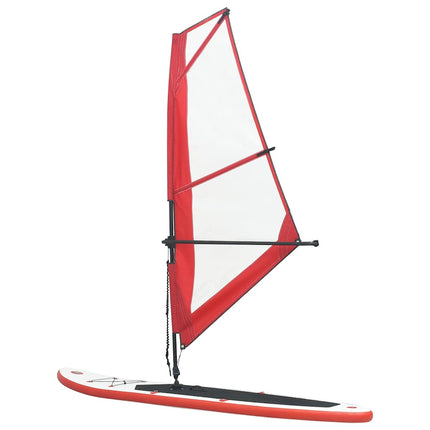 Stand-Up Paddleboard Opblaasbaar Met Zeilset En Wit