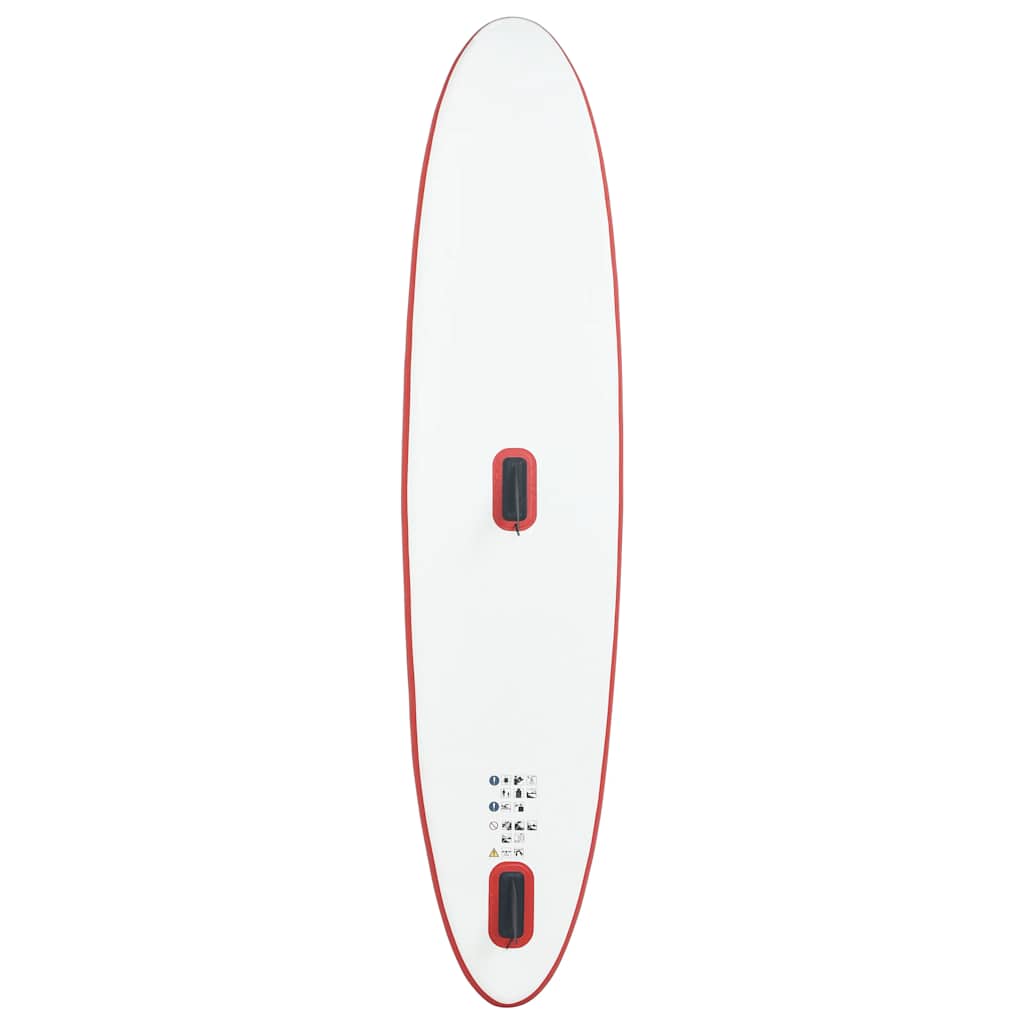 Stand-up paddleboard opblaasbaar met zeilset rood en wit