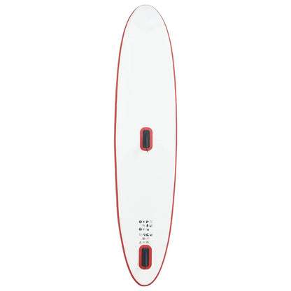 Stand-up paddleboard opblaasbaar met zeilset rood en wit