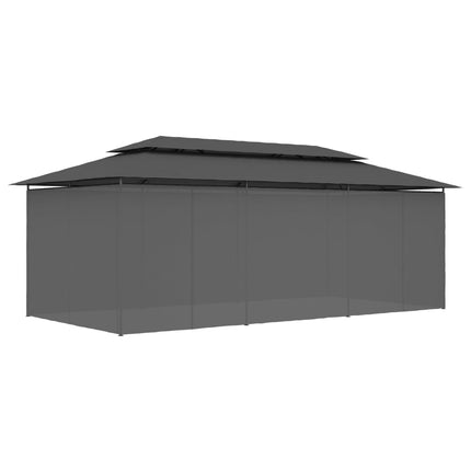 Prieel Met Gordijnen 600X298X270 Cm
