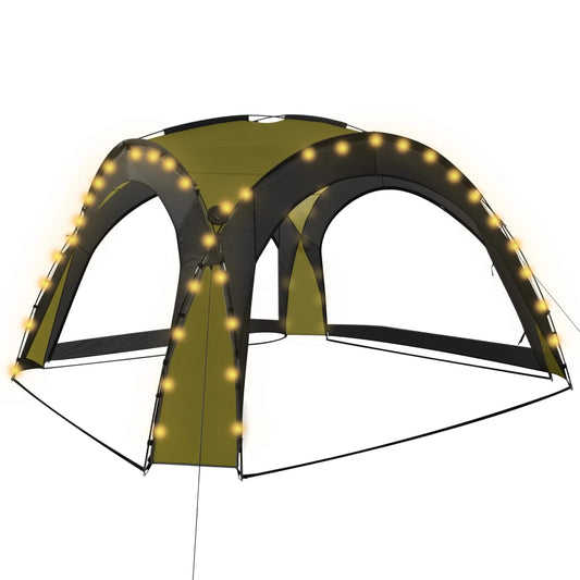Partytent Met Led En 4 Zijwanden 3,6X3,6X2,3 M