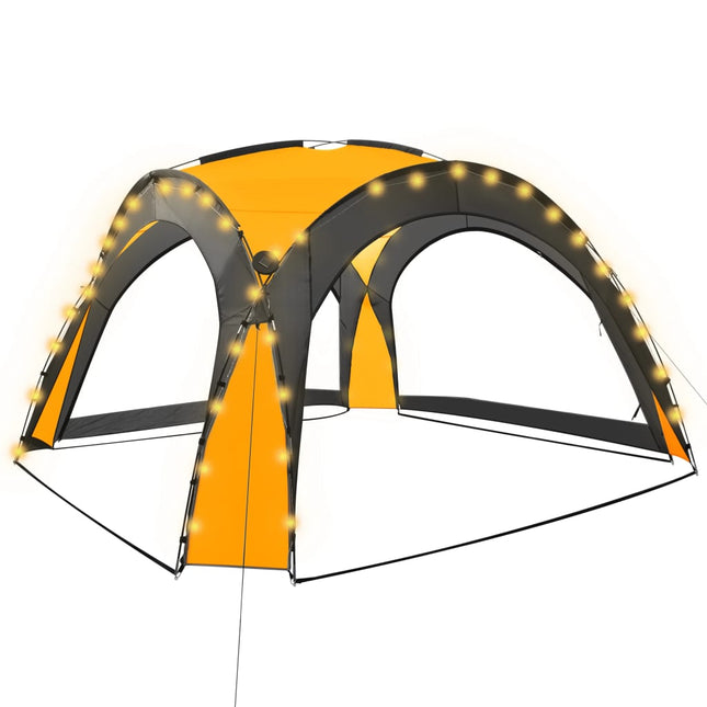 Partytent Met Led En 4 Zijwanden 3,6X3,6X2,3 M