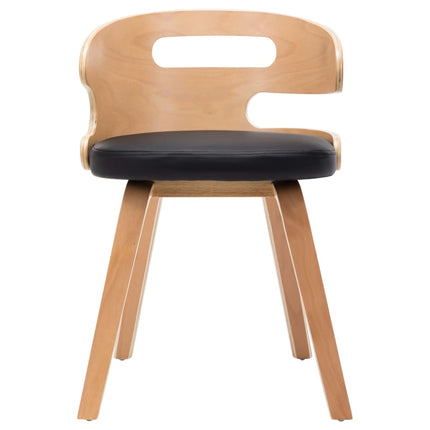 Eetkamerstoelen Gebogen Hout En Kunstleer