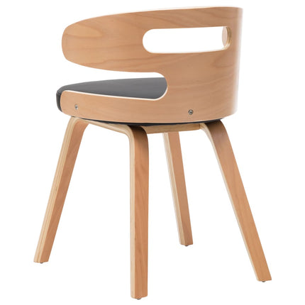 Eetkamerstoelen Gebogen Hout En Kunstleer
