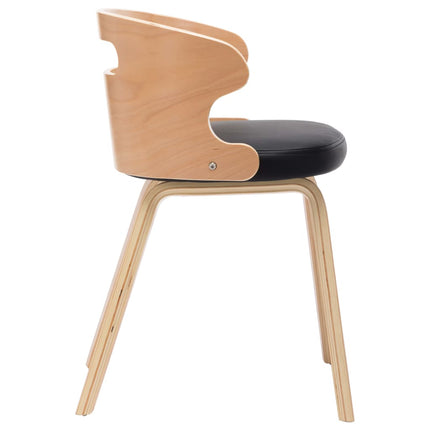 Eetkamerstoelen Gebogen Hout En Kunstleer