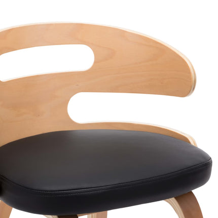 Eetkamerstoelen Gebogen Hout En Kunstleer