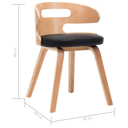 Eetkamerstoelen Gebogen Hout En Kunstleer