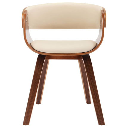 Eetkamerstoelen Gebogen Hout En Kunstleer Kleurig
