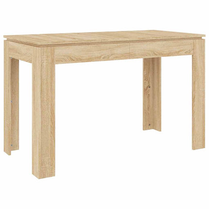 Eettafel 120X60X76 Cm Bewerkt Hout Kleurig