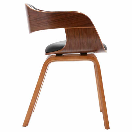 Eetkamerstoelen Gebogen Hout En Kunstleer